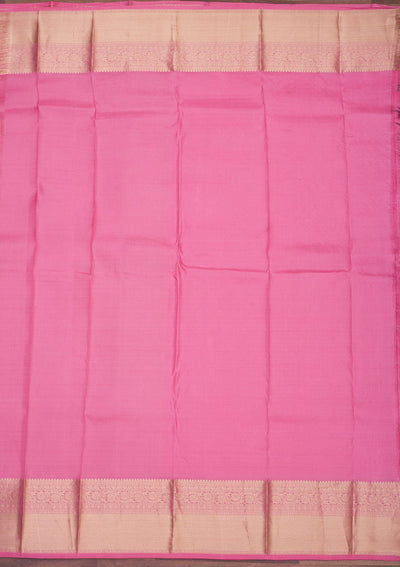 Baby Pink Zariwork Pure Silk Saree-Koskii