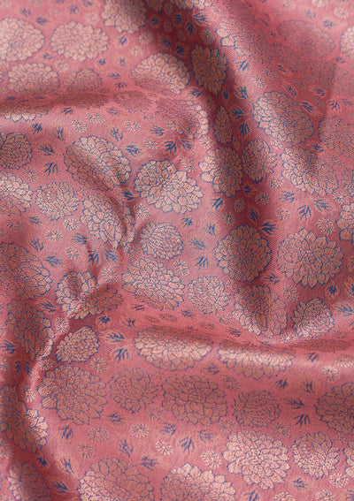 Baby Pink Zariwork Pure Silk Saree-Koskii