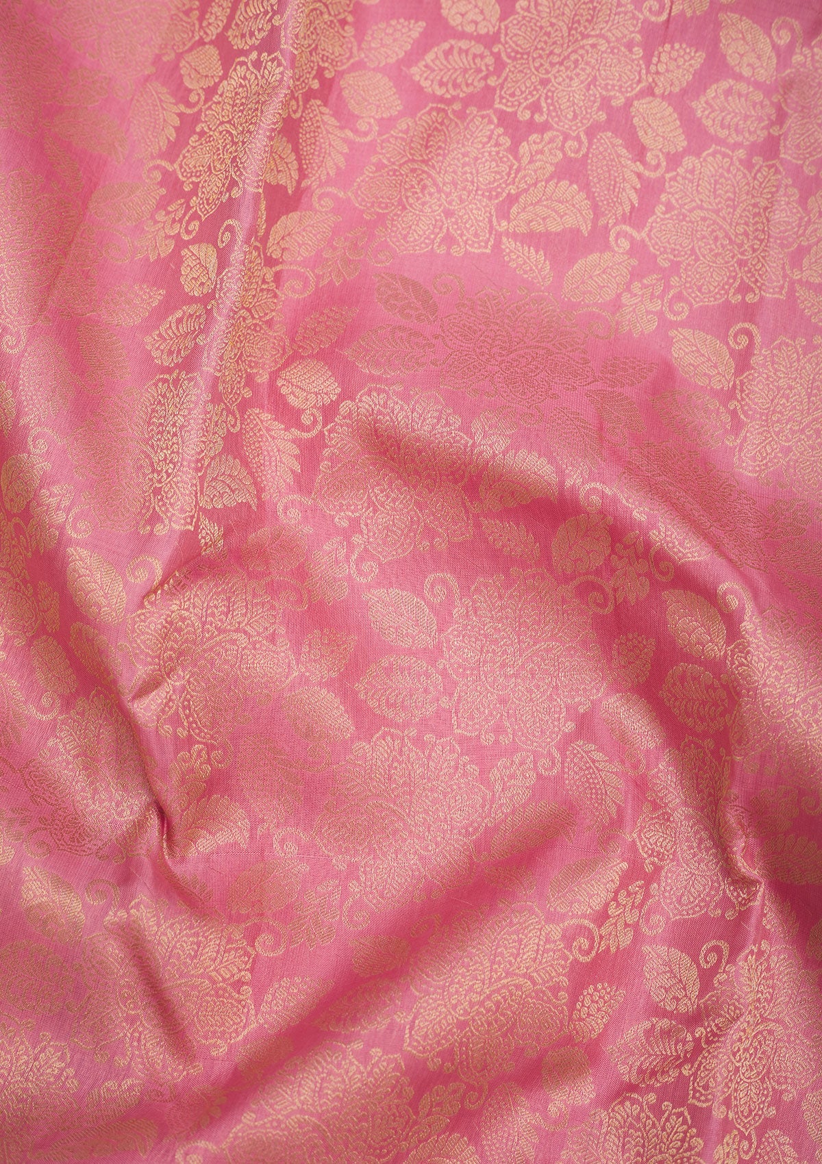 Baby Pink Zariwork Pure Silk Saree-Koskii