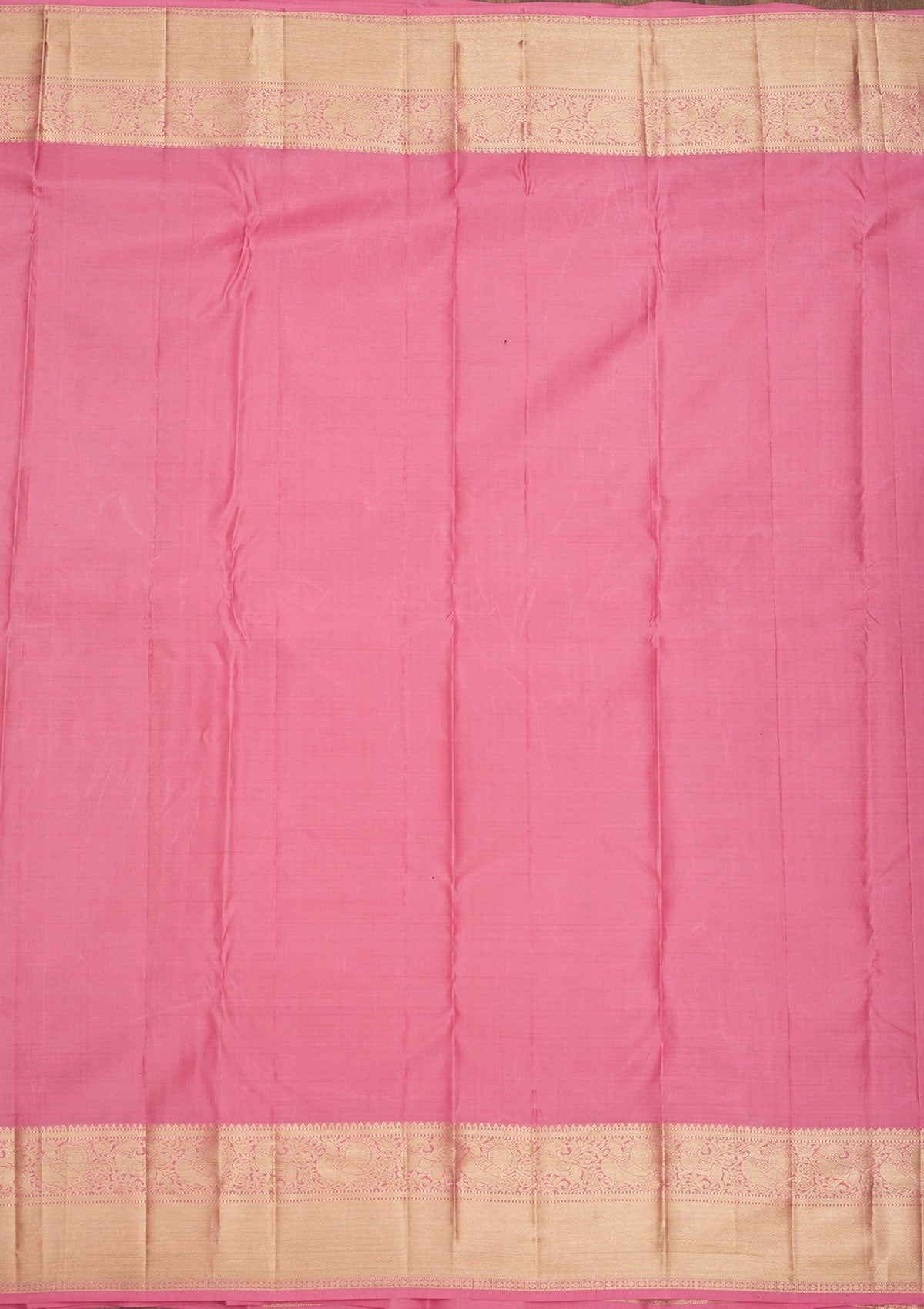 Baby Pink Zariwork Pure Silk Saree-Koskii