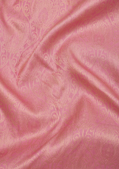 Baby Pink Zariwork Pure Silk Saree