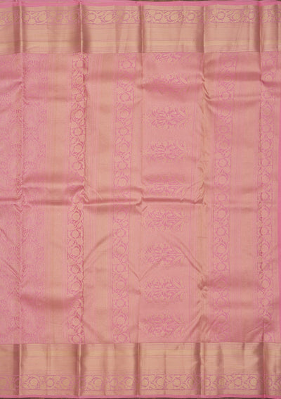 Baby Pink Zariwork Pure Silk Saree