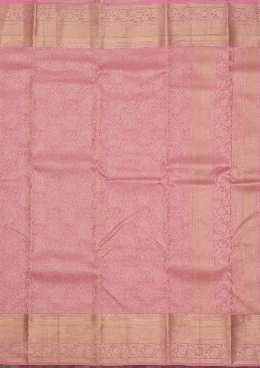 Baby Pink Zariwork Pure Silk Saree