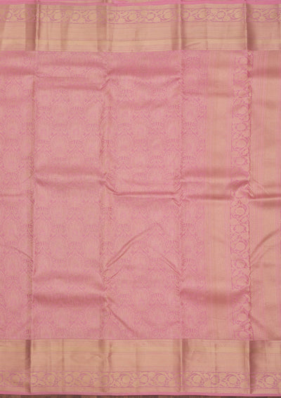 Baby Pink Zariwork Pure Silk Saree