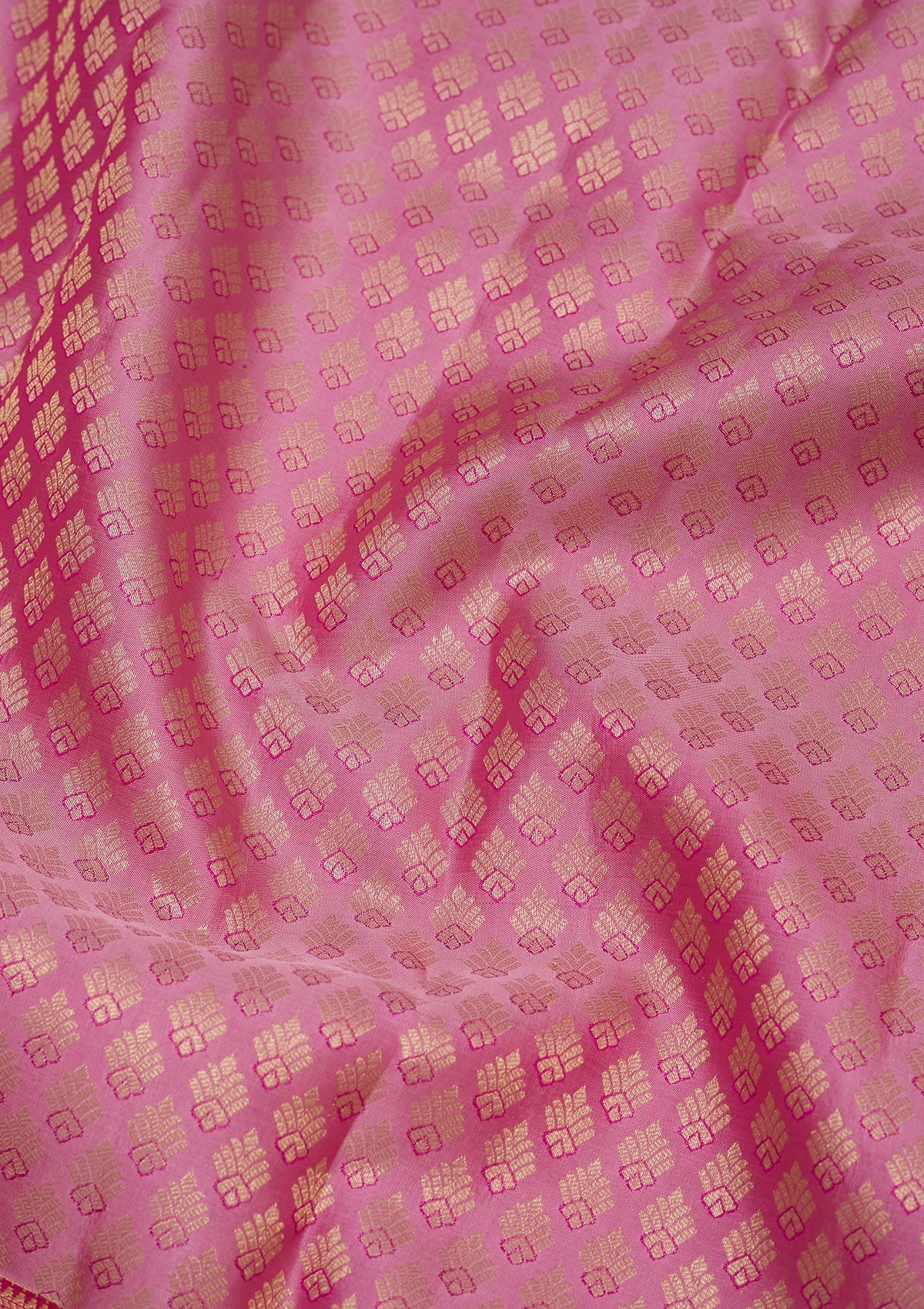 Baby Pink Zariwork Pure Silk Saree-Koskii