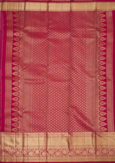 Baby Pink Zariwork Pure Silk Saree-Koskii