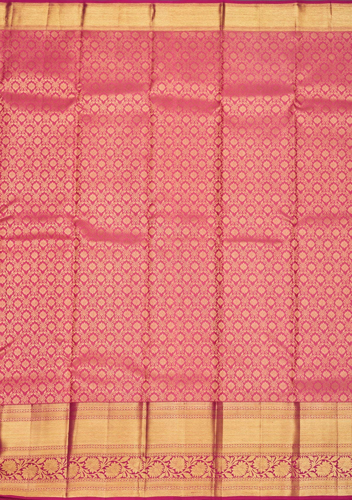 Baby Pink Zariwork Pure Silk Saree-Koskii