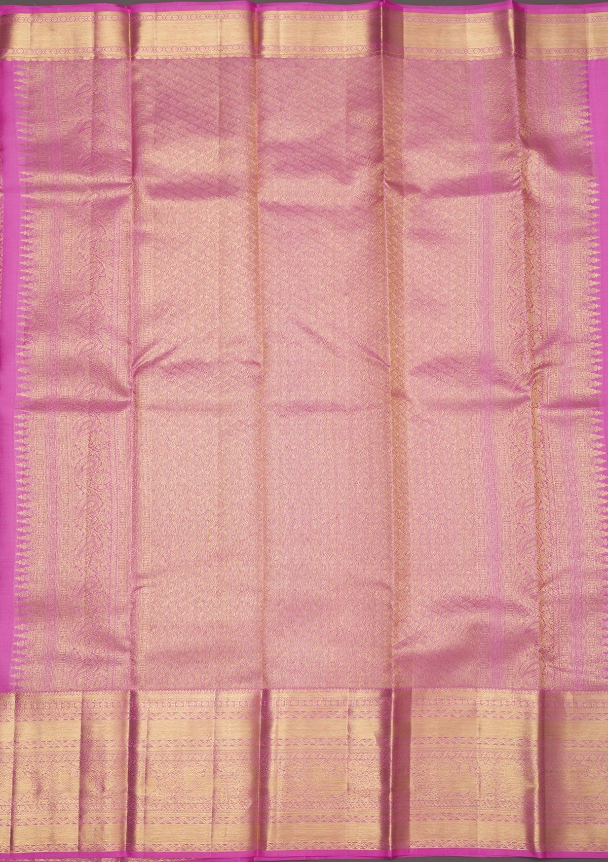 Baby Pink Zariwork Pure Silk Saree-Koskii