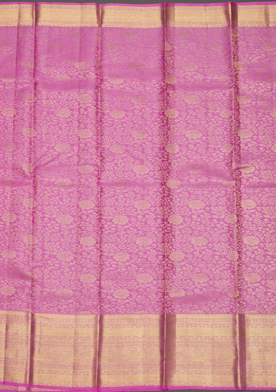 Baby Pink Zariwork Pure Silk Saree-Koskii