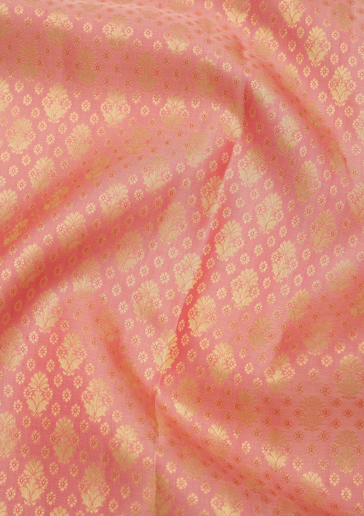 Baby Pink Zariwork Pure Silk Saree-Koskii