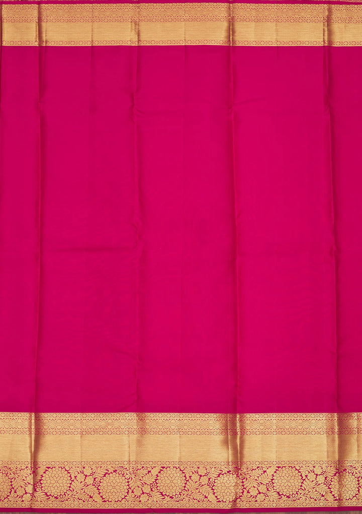 Baby Pink Zariwork Pure Silk Saree-Koskii