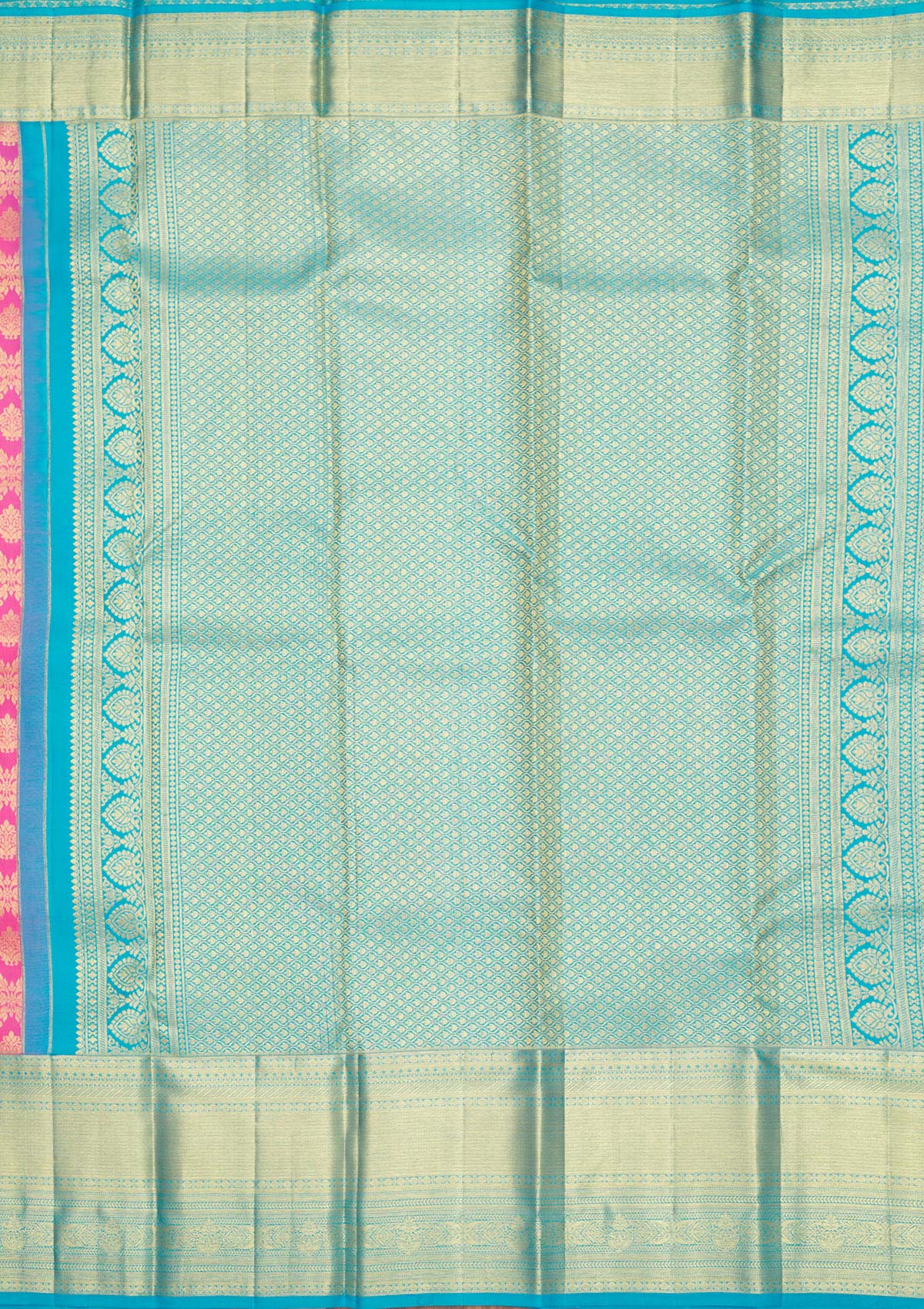 Baby Pink Zariwork Pure Silk Saree-Koskii