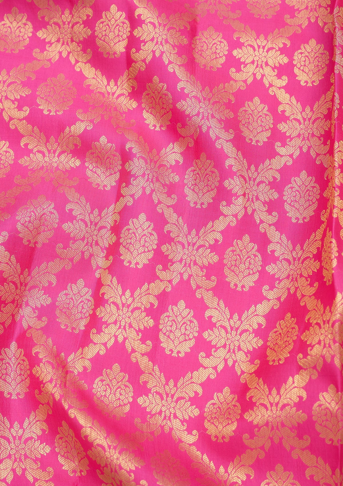 Baby Pink Zariwork Pure Silk Saree-Koskii