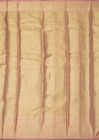 Baby Pink Zariwork Pure Silk Saree-Koskii