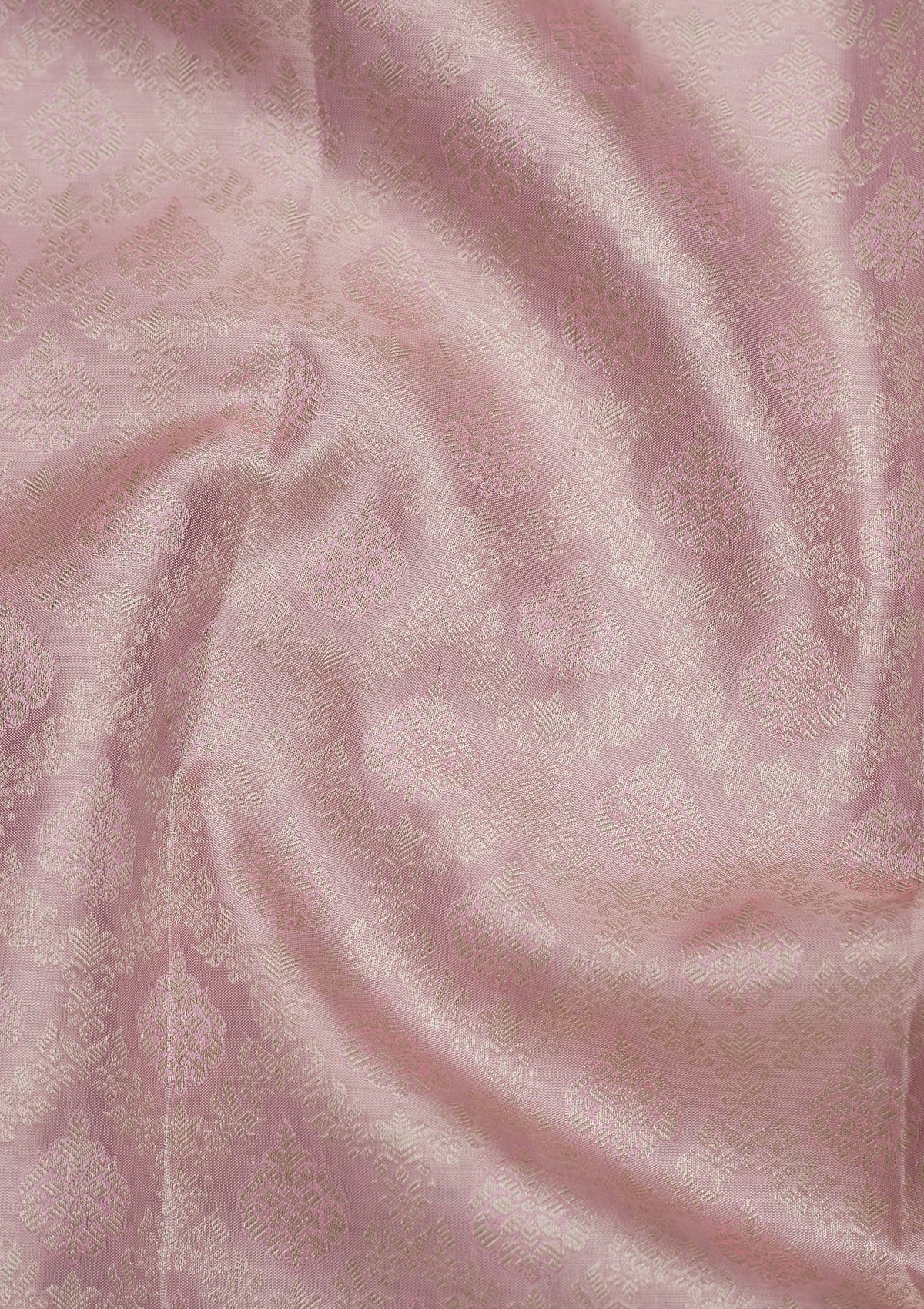 Baby Pink Zariwork Pure Silk Saree-Koskii