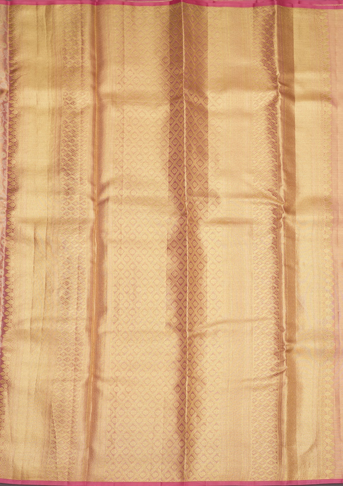 Baby Pink Zariwork Pure Silk Saree-Koskii