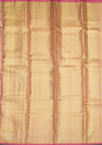 Baby Pink Zariwork Pure Silk Saree-Koskii