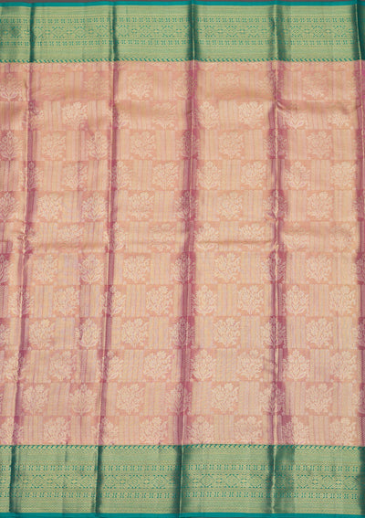 Baby Pink Zariwork Pure Silk Saree-Koskii