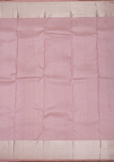 Baby Pink Zariwork Pure Silk Saree-Koskii