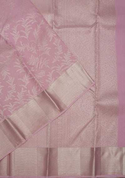 Lavender Zariwork Pure Silk Saree-Koskii