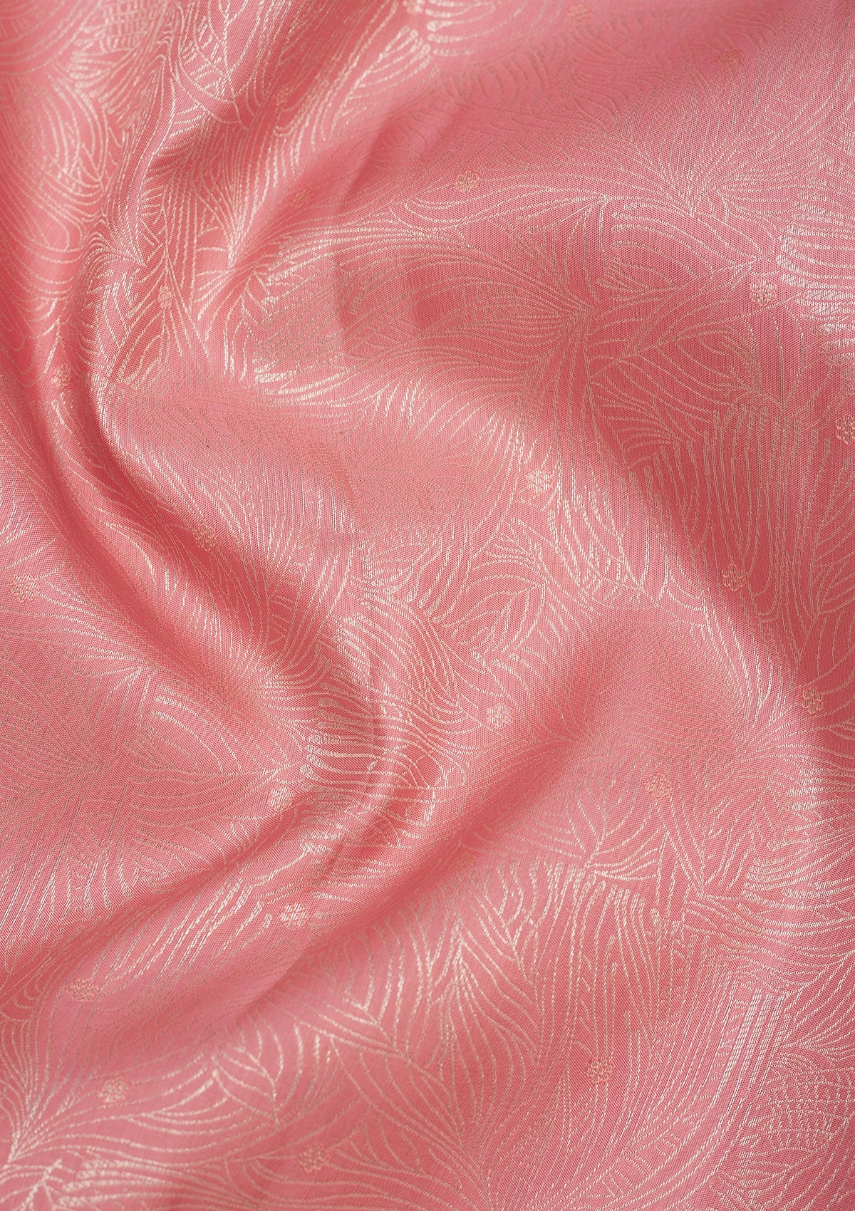 Baby Pink Zariwork Pure Silk Saree-Koskii