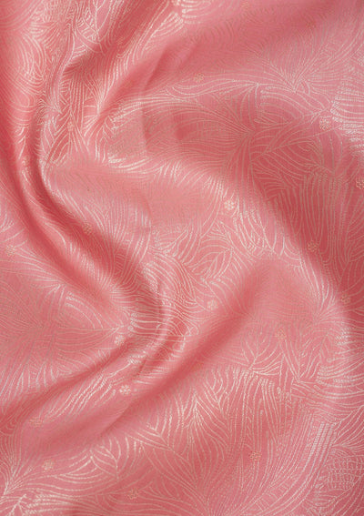 Baby Pink Zariwork Pure Silk Saree-Koskii