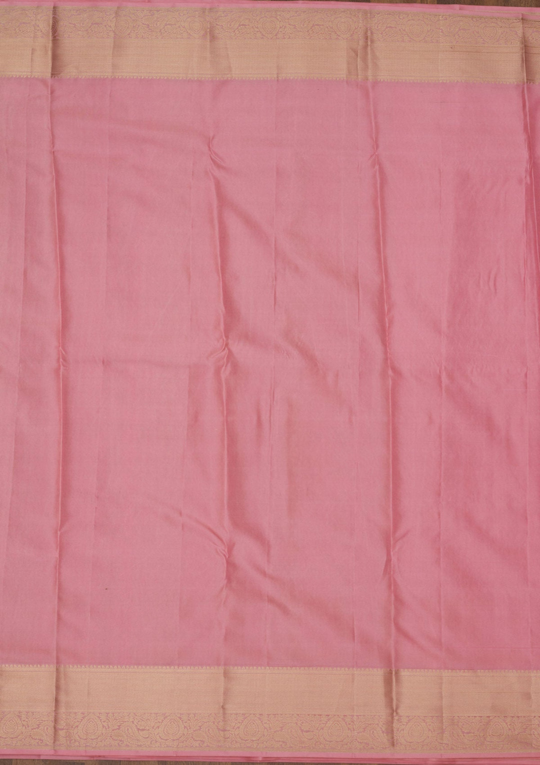Baby Pink Zariwork Pure Silk Saree-Koskii