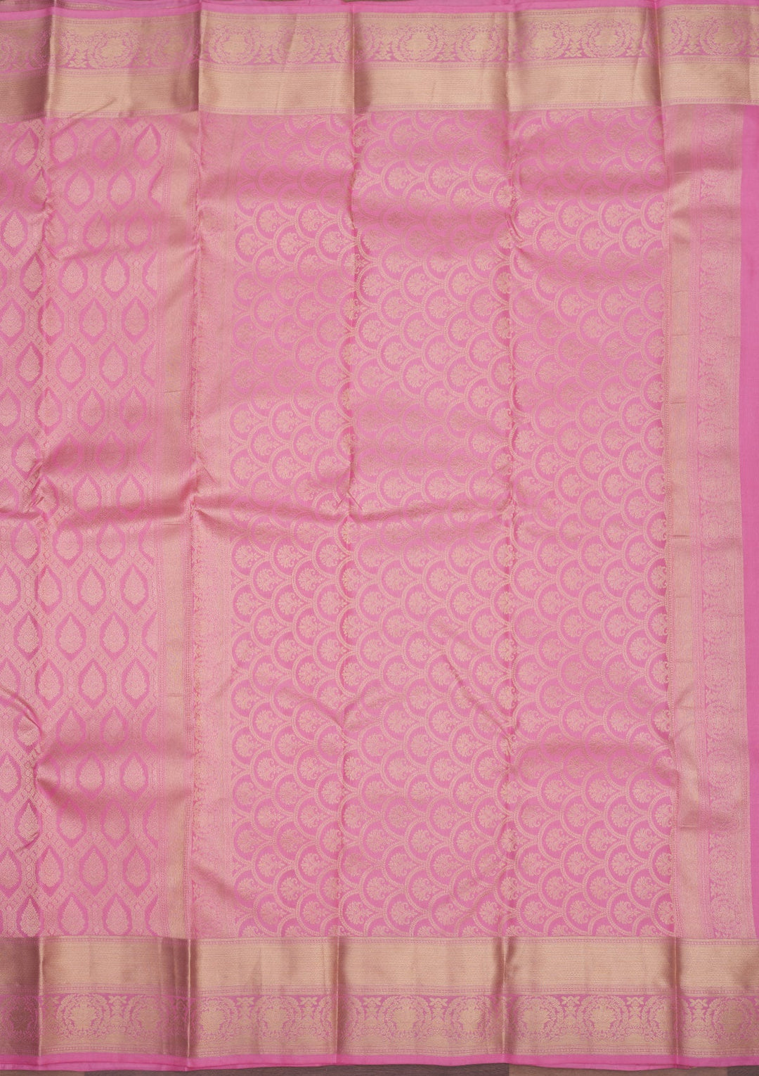 Baby Pink Zariwork Pure Silk Saree