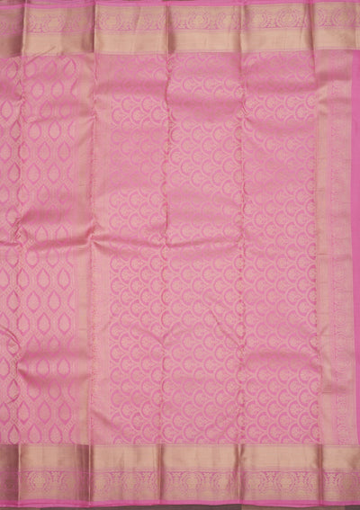 Baby Pink Zariwork Pure Silk Saree