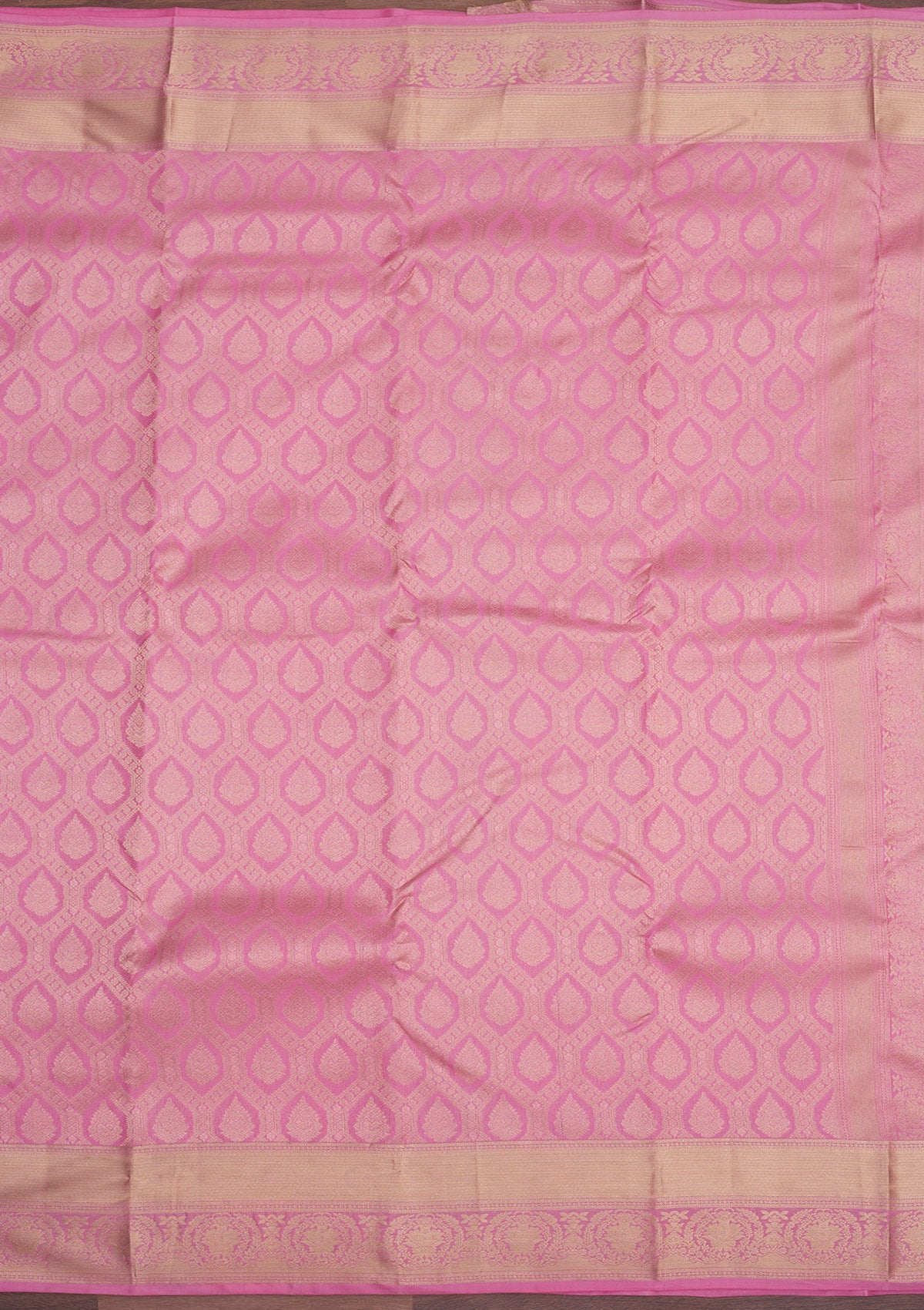 Baby Pink Zariwork Pure Silk Saree