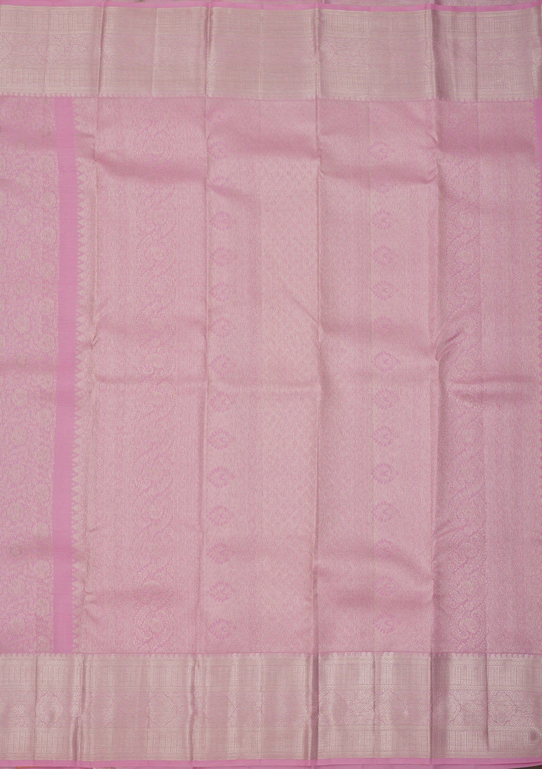 Baby Pink Zariwork Pure Silk Saree-Koskii