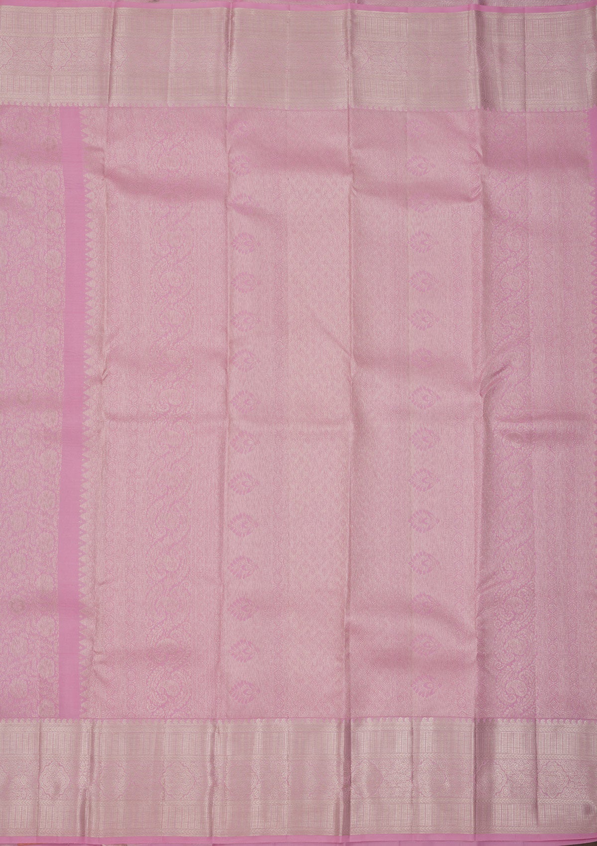 Baby Pink Zariwork Pure Silk Saree-Koskii