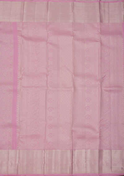 Baby Pink Zariwork Pure Silk Saree-Koskii