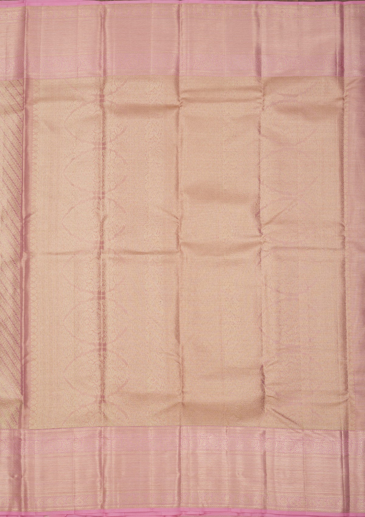 Baby Pink Zariwork Pure Silk Saree-Koskii