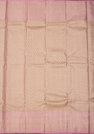 Baby Pink Zariwork Pure Silk Saree-Koskii