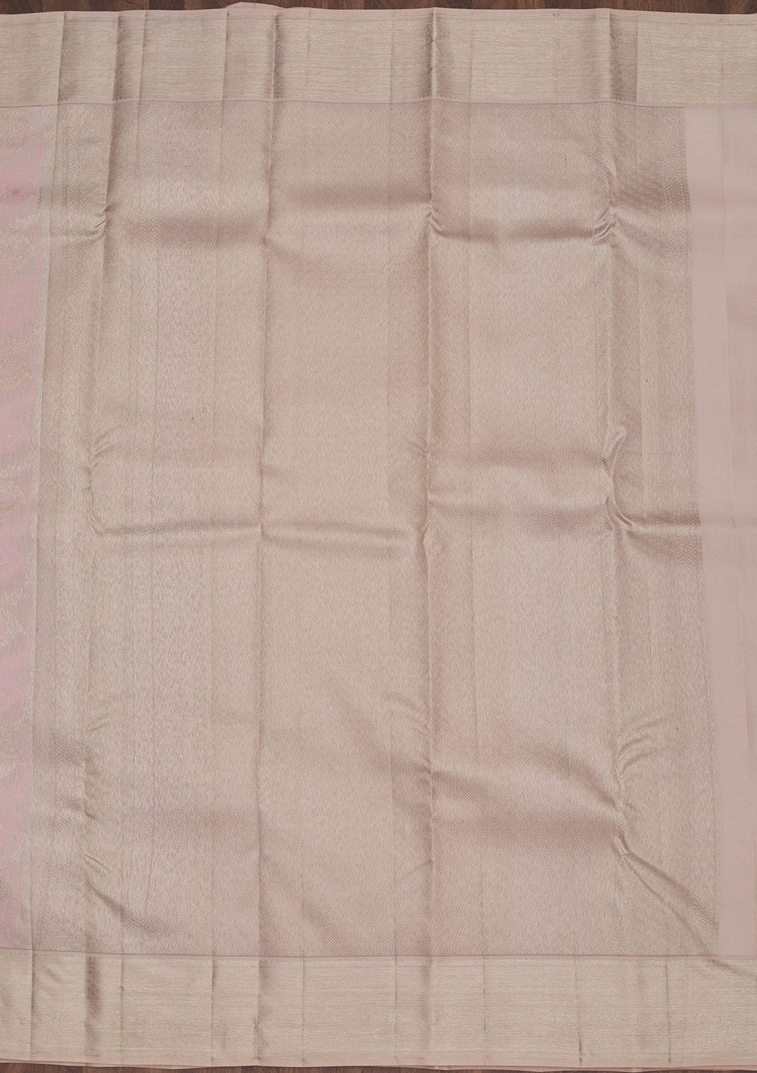 Baby Pink Zariwork Pure Silk Saree