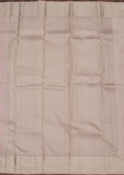 Baby Pink Zariwork Pure Silk Saree