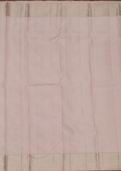 Baby Pink Zariwork Pure Silk Saree
