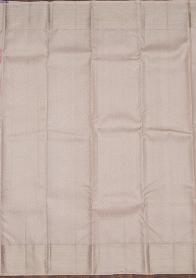 Baby Pink Zariwork Pure Silk Saree