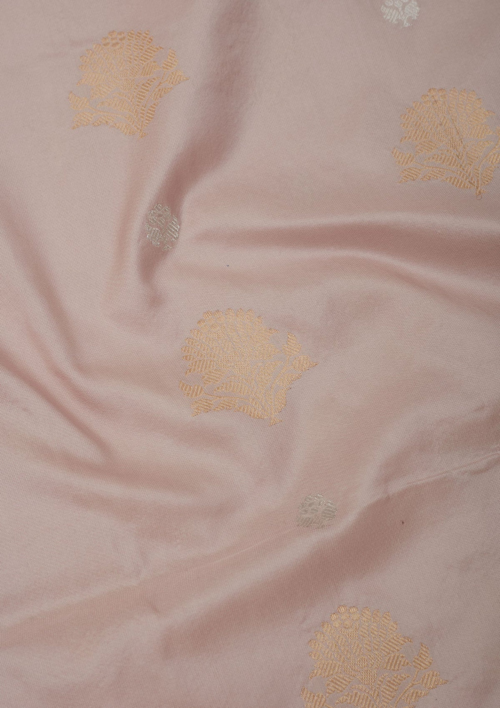 Baby Pink Zariwork Pure Silk Saree-Koskii