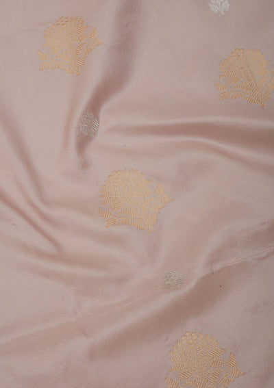 Baby Pink Zariwork Pure Silk Saree-Koskii