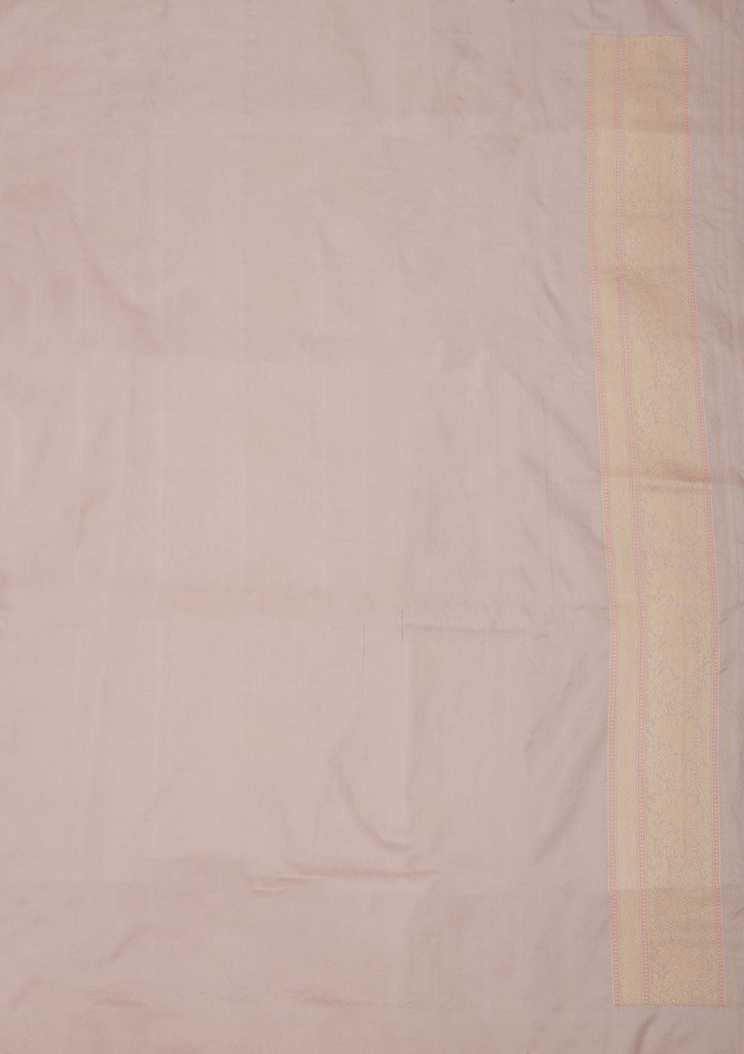 Baby Pink Zariwork Pure Silk Saree-Koskii