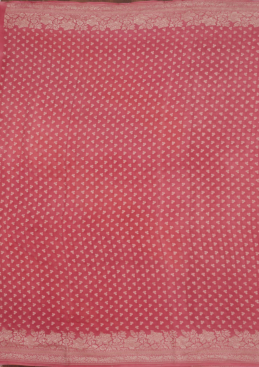 Baby Pink Zariwork Pure Silk Saree-Koskii