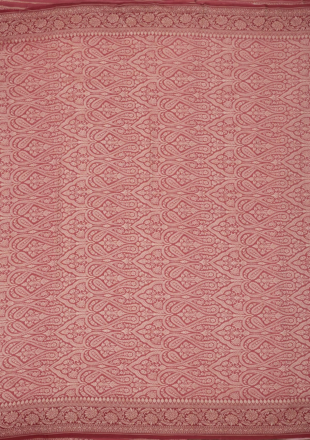 Baby Pink Zariwork Pure Silk Saree-Koskii