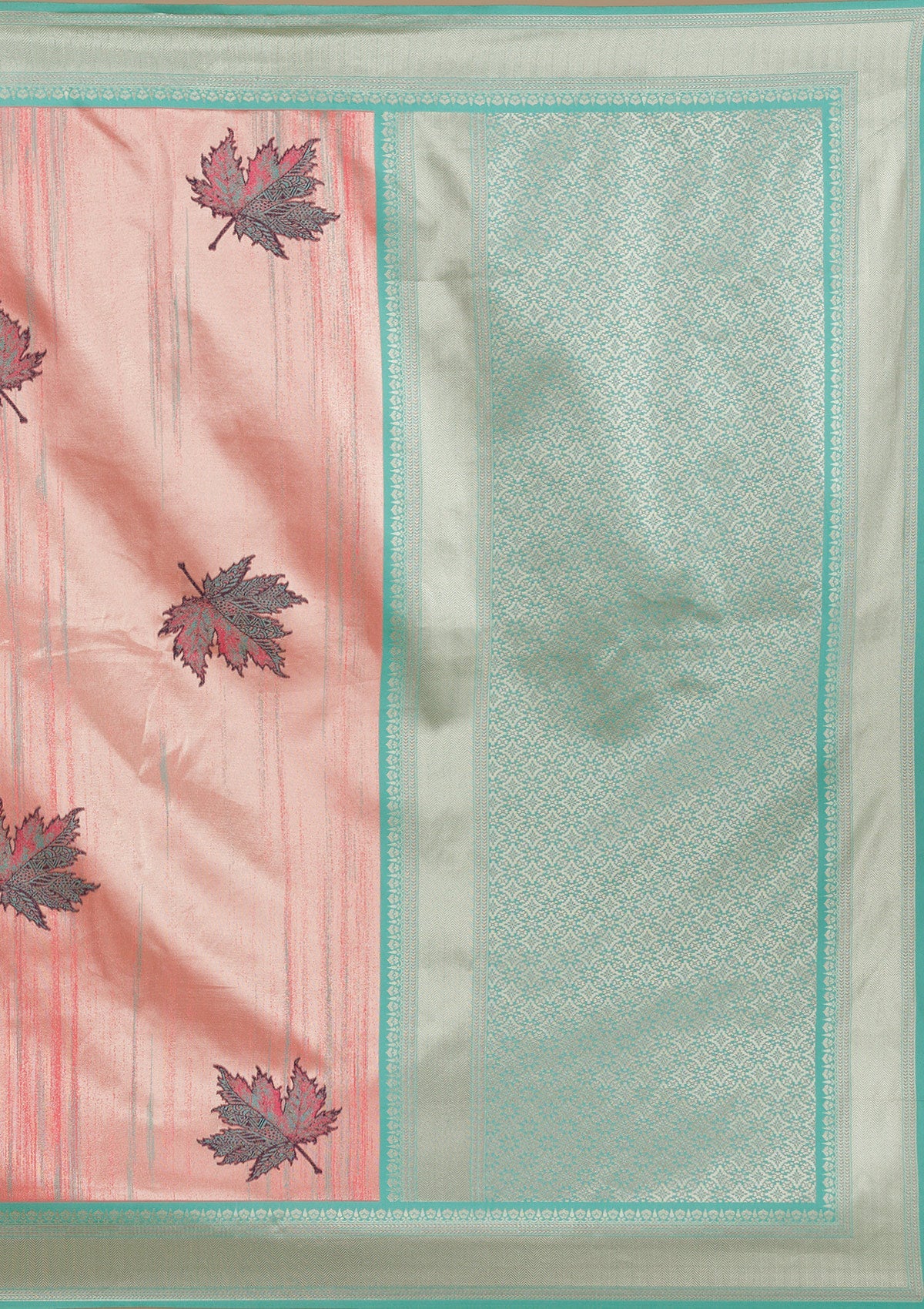 Baby Pink Zariwork Soft Silk Saree-Koskii