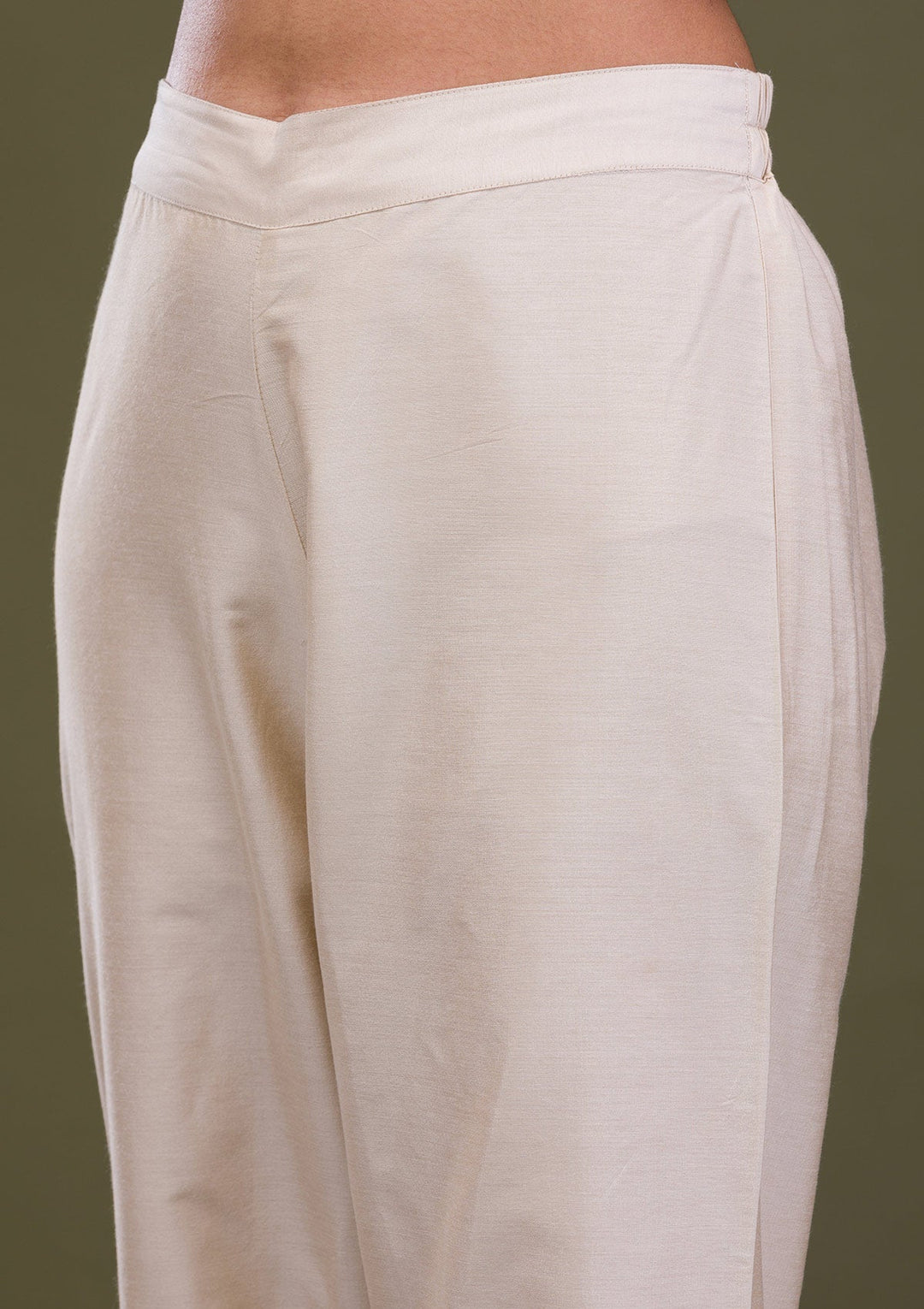 Beige Gotapatti Art Silk Readymade Sharara Kameez