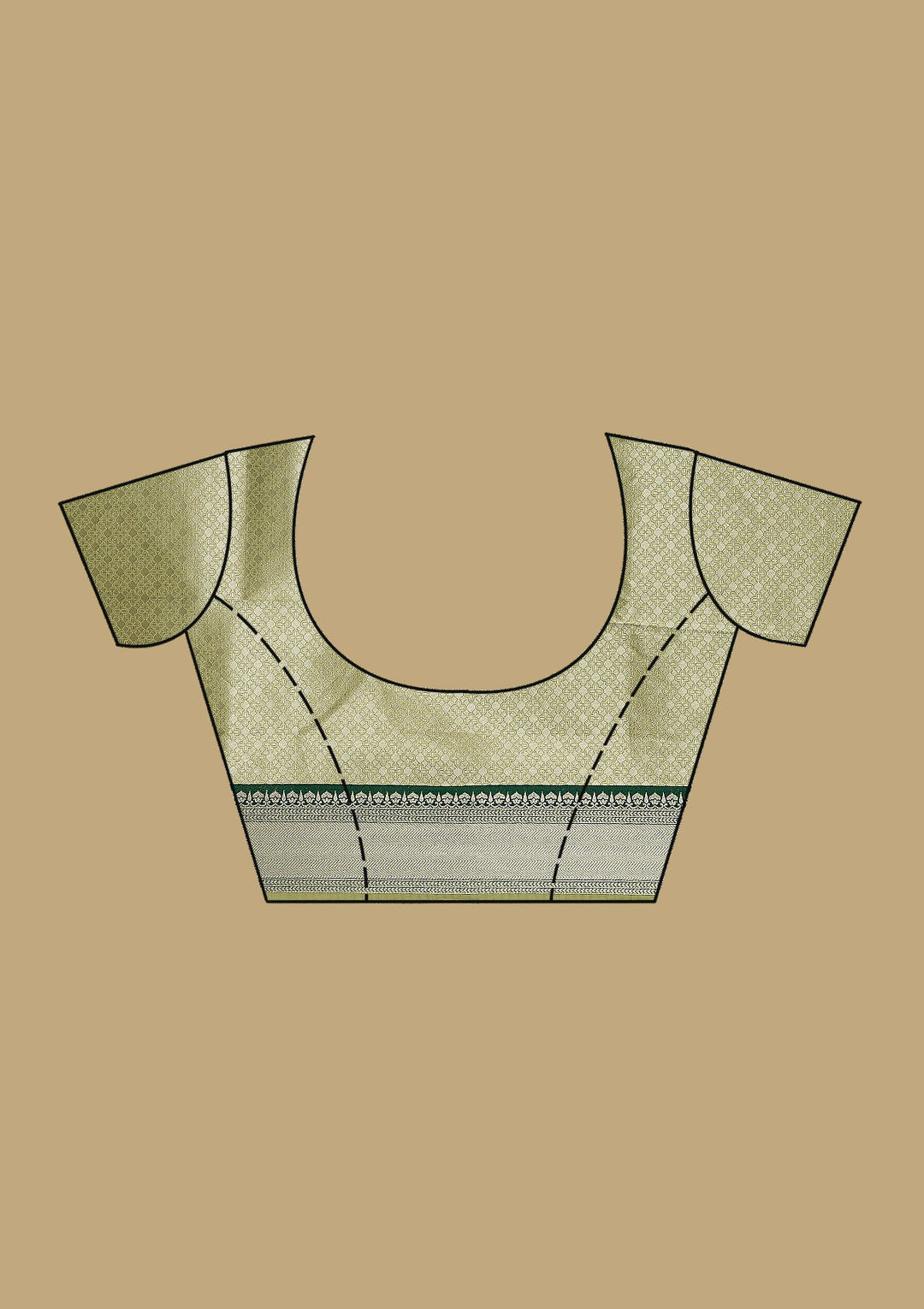 Beige Printed Soft Silk Saree-Koskii