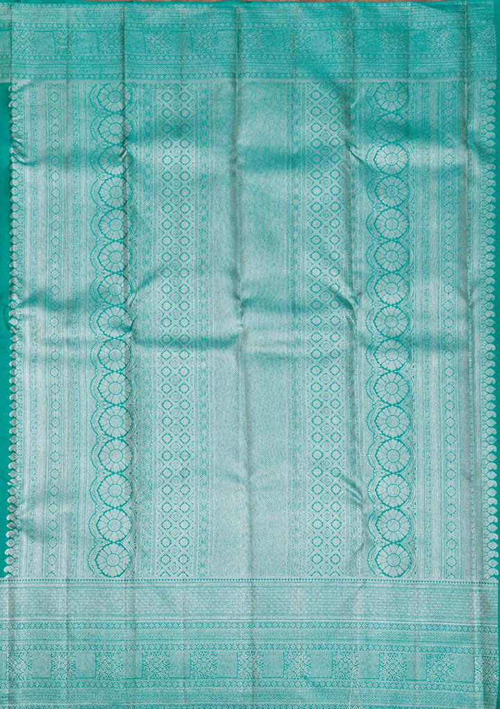 Beige Silver Zariwork Pure Silk Saree-Koskii