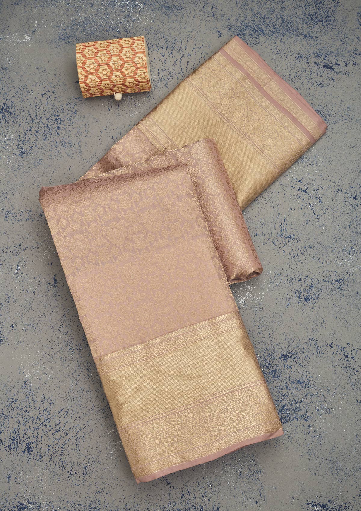 Beige Zariwork Pure Silk Saree-Koskii