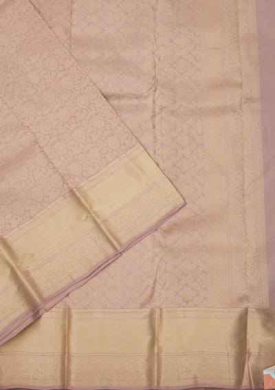 Beige Zariwork Pure Silk Saree-Koskii